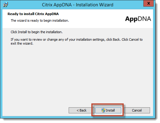 Figure 10:: AppDna Installation 