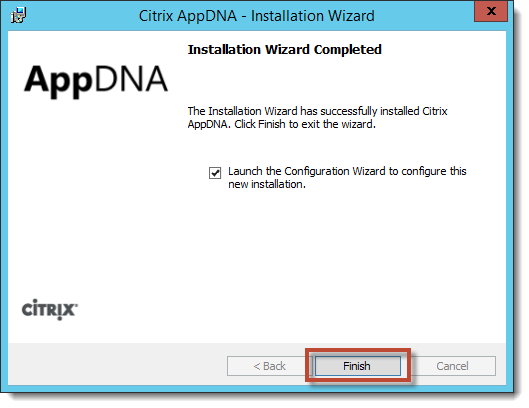 Figure 11: AppDna Installation Finish