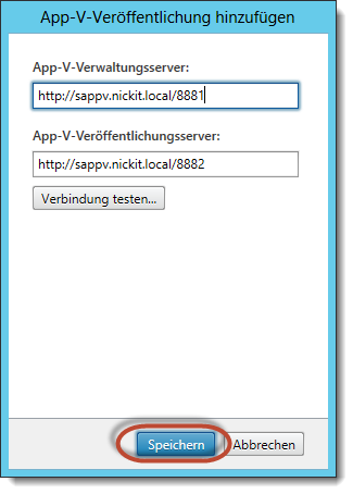 XenDesktop 7 - App-V 5 Publishing Server hinzufuegen